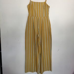 Yellow Striped Jumpsuit